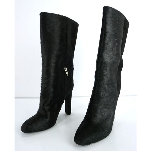 Alexander Wang Edythe Black Calf Hair High Heel Boots Size 36 New $1450 - Picture 4 of 11